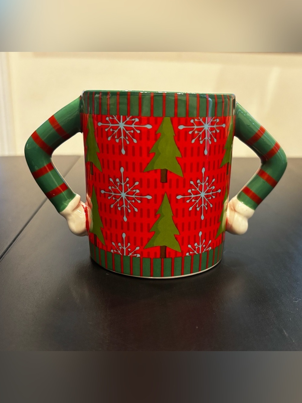 $5 ADD ON Ugly Christmas Sweater Festive Red & Green Holiday Mug